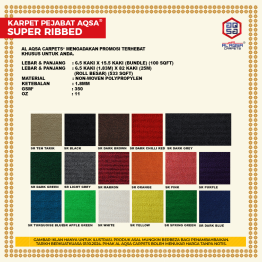 KARPET PEJABAT AQSA SUPER RIBBED (DEALER)